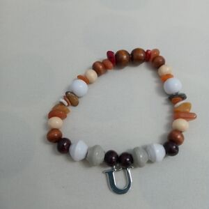 HandCrafted Semi Precious Stone Stretch Bracelet